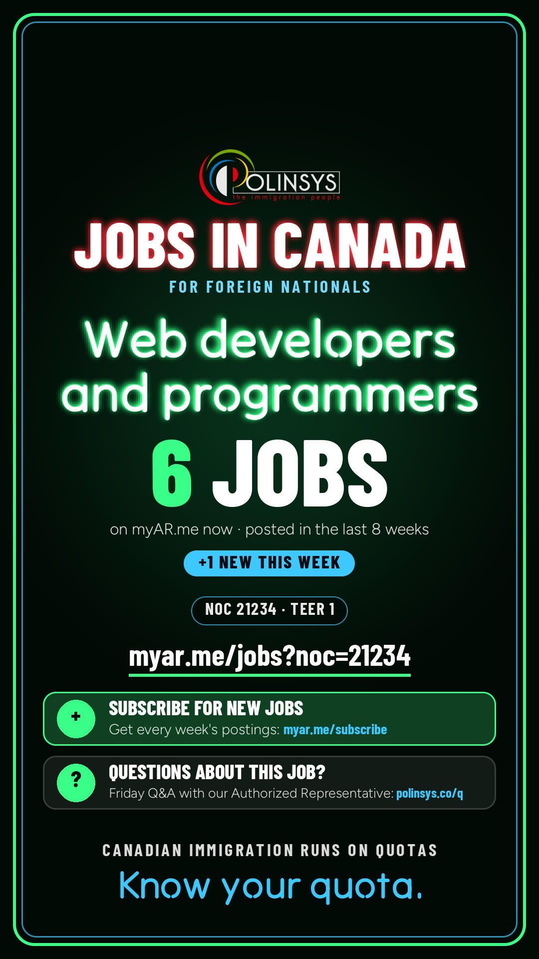 Job card: Web developers and programmers (NOC 21234) — 6 jobs on myAR.me