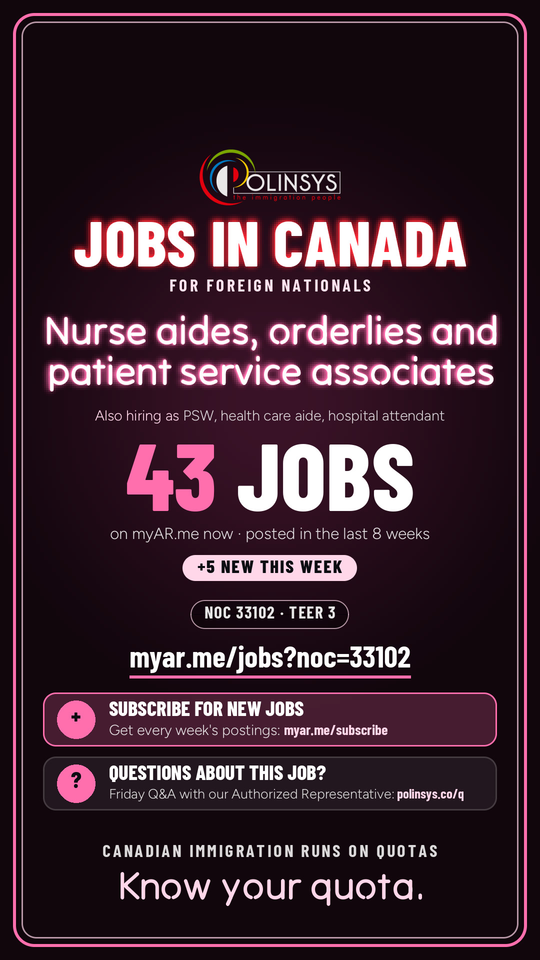 Job card: Nurse aides, orderlies and patient service associates (NOC 33102) — 43 jobs on myAR.me