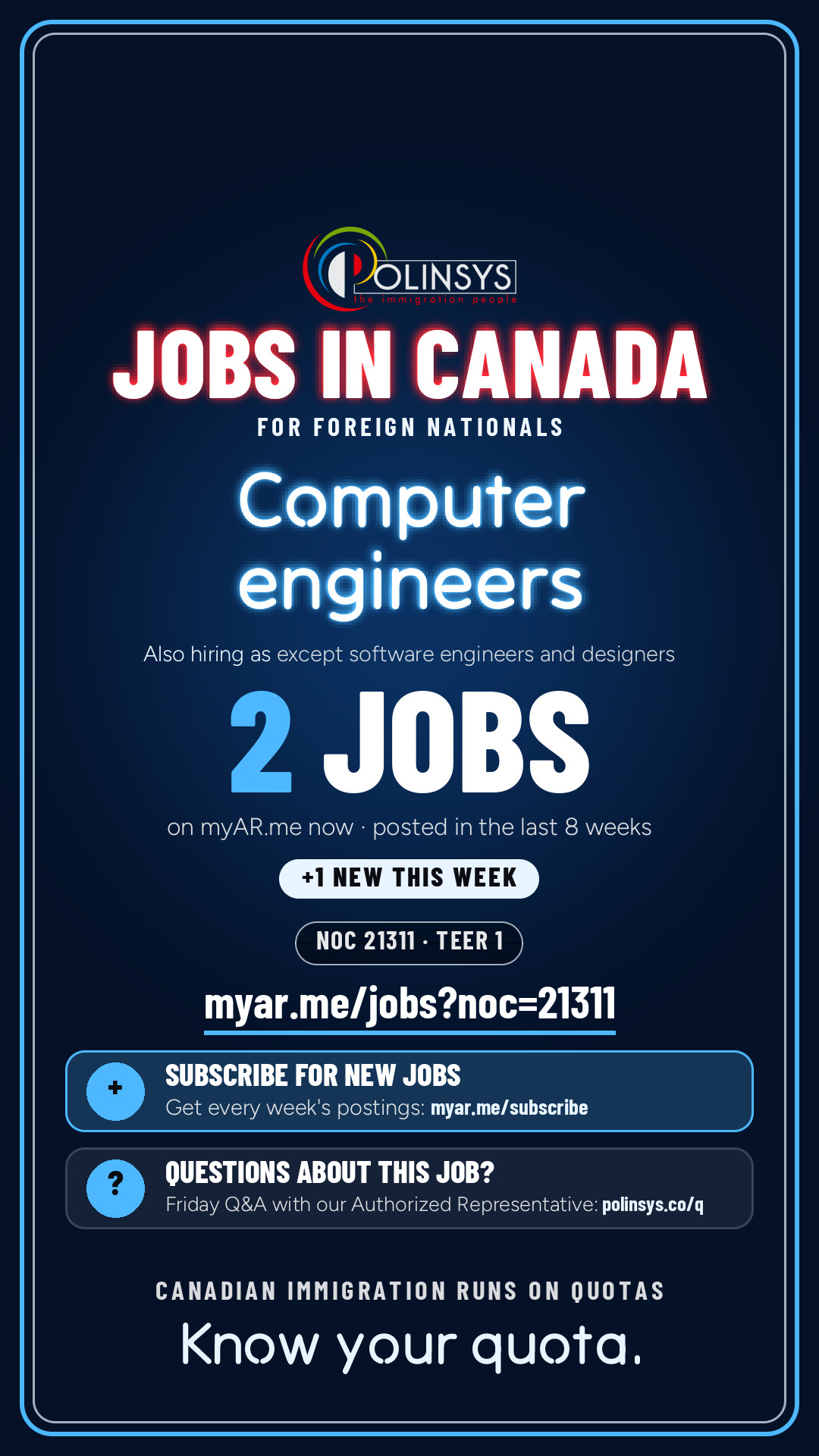 Job card: Computer engineers (NOC 21311) — 2 jobs on myAR.me