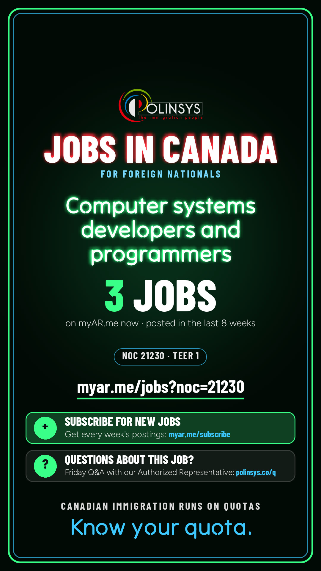 Job card: Computer systems developers and programmers (NOC 21230) — 3 jobs on myAR.me