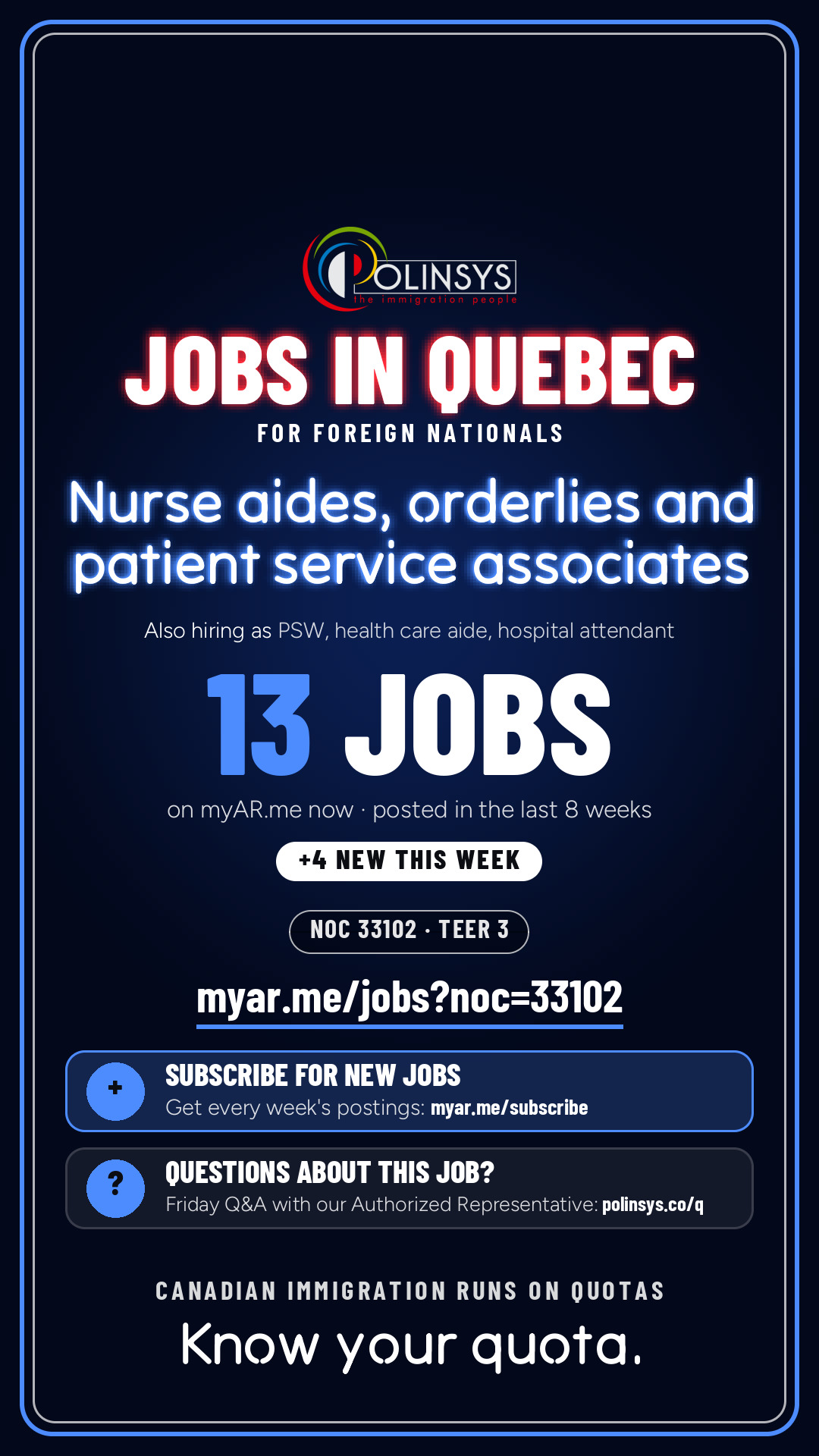 Job card: Nurse aides, orderlies and patient service associates (NOC 33102) — 13 jobs on myAR.me