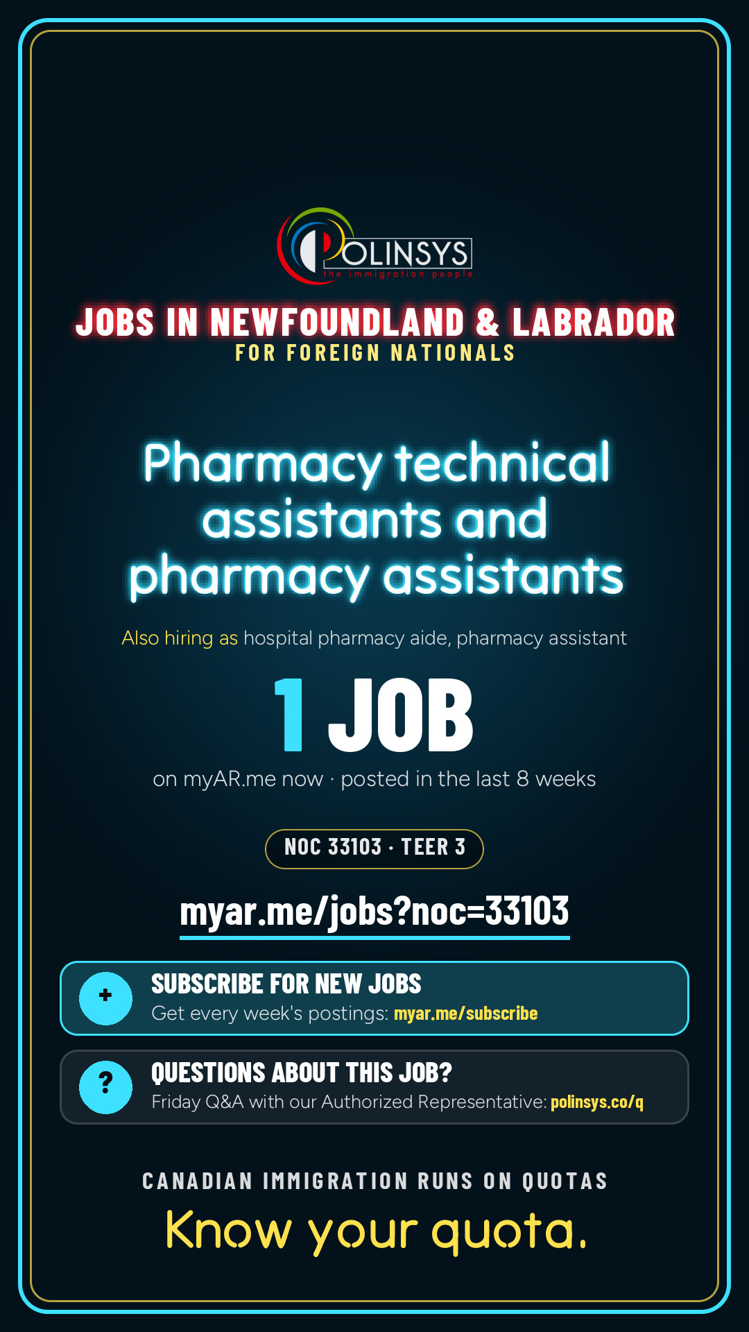 Job card: Pharmacy technical assistants and pharmacy assistants (NOC 33103) — 1 jobs on myAR.me